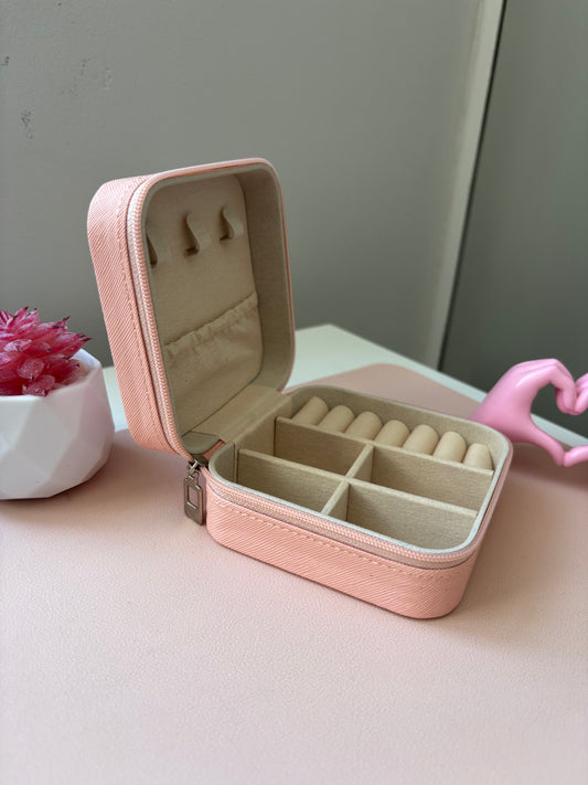 Joyero portátil beige