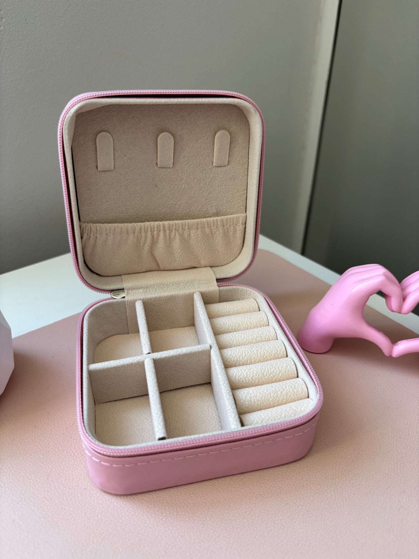 💖 Joyero portátil rosado 💖