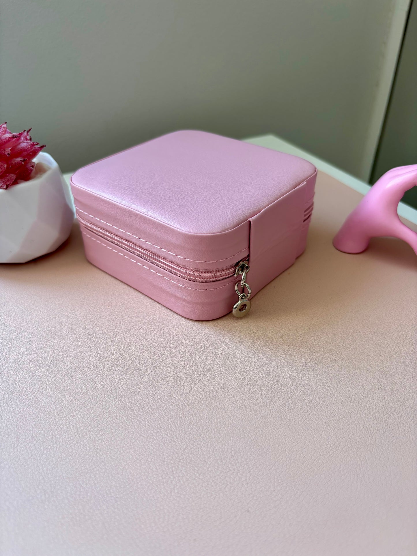 💖 Joyero portátil rosado 💖