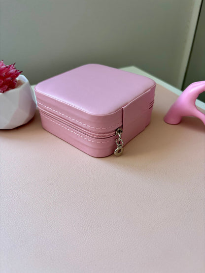 💖 Joyero portátil rosado 💖
